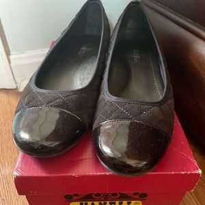 Vaneli Brown Suede Flats